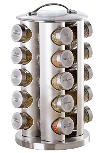 Kamenstein 20 Jar Revolving E Tower With Free Refills Kamenstein 20 Jar Revolving E Tower With Free Refills Stainless Steel Jars And Handle