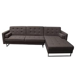 Convertible Sofa Chaise Diamond Sofa Opus Convertible Tufted Rf Chaise Sectional By Chocolate Includes Left