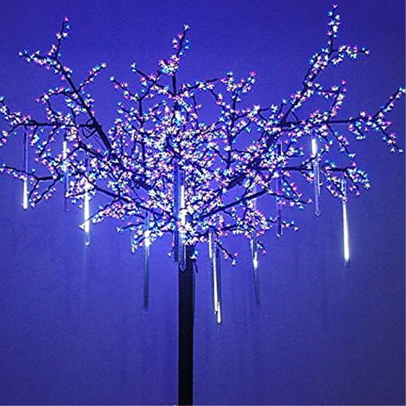 Ai Led Meteor Shower Rain Lights Waterproof Drop Icicle Snow Ai Led Meteor Shower Rain Lights Waterproof Drop Icicle Snow Falling Raindrop 30cm 8 S Cascading For Wedding Xma