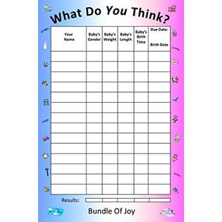 Bundle Boards Baby Shower Guessing Game And Keepsake Boy Or Girl Small Bundle Boards Baby Shower Guessing Game And Keepsake Boy Or Girl Small