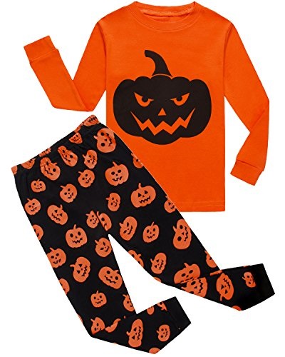 dolphinandfish little pajamas boys pumpkin halloween pjs costumes toddler kids clothes set size10t