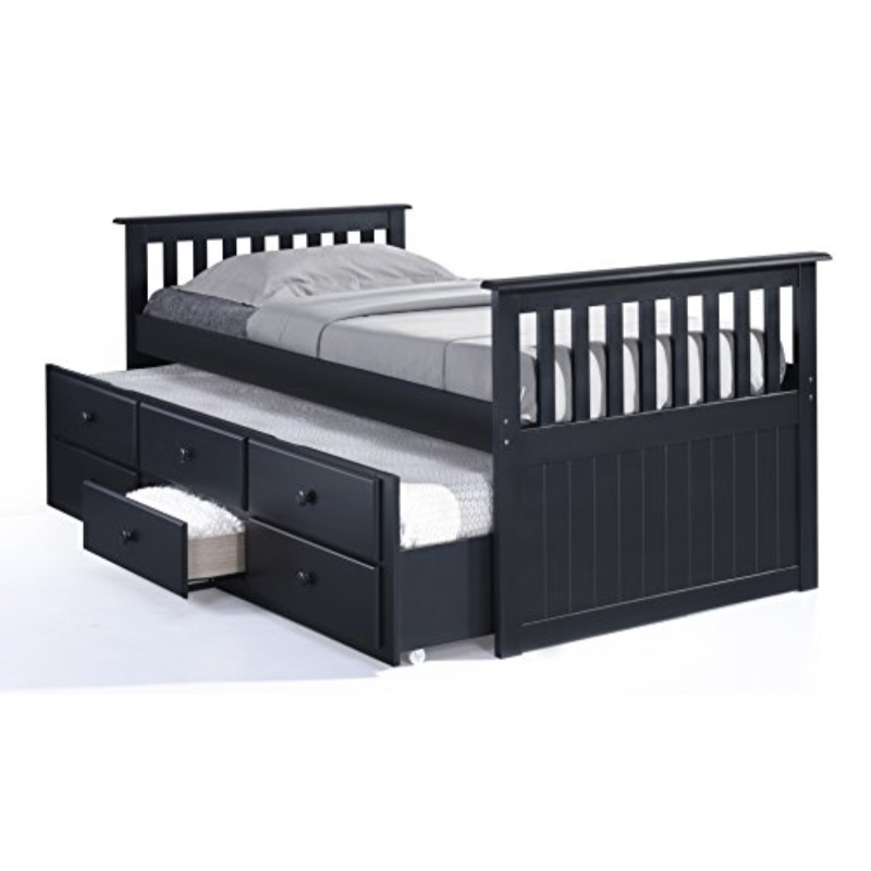 Storkcraft Broyhill Kids Marco Island Captain S Bed With Trundle Storkcraft Broyhill Kids Marco Island Captain S Bed With Trundle And Drawers Twin Black Sized Mattress Not Included Bunk A
