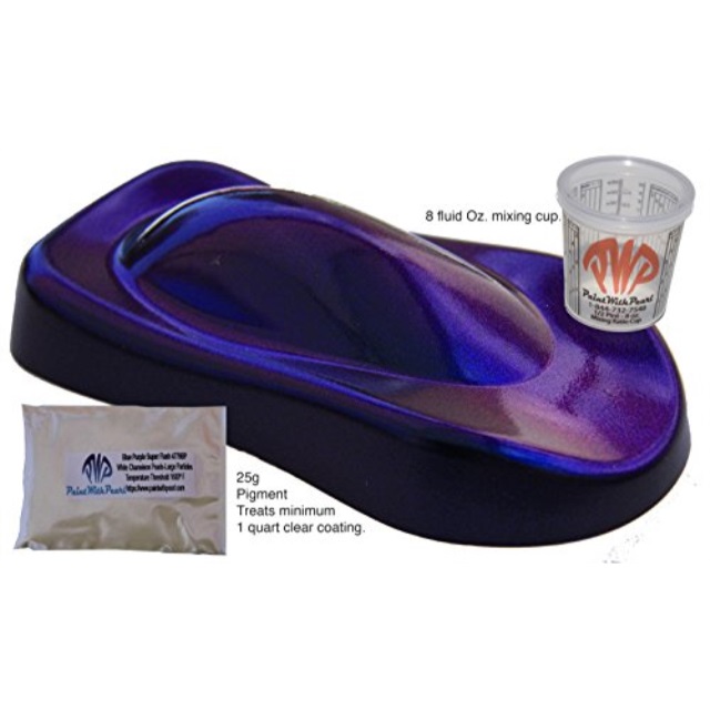 Paint With Pearl 25g Blue To Purple Chameleon Powder Color Paint With Pearl 25g Blue To Purple Chameleon Powder Color Shift Pigment Non Toxic Includes 8 Oz Mixing Cup