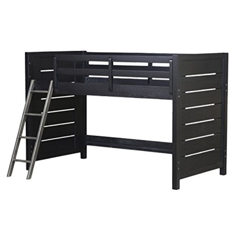 Pulaski Graphite Mid Loft Bed With Ladder Twin