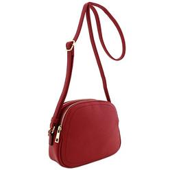 Alyssa Handbags Wallets Sears Alyssa Double Zip Half Moon Crossbody Bag Red