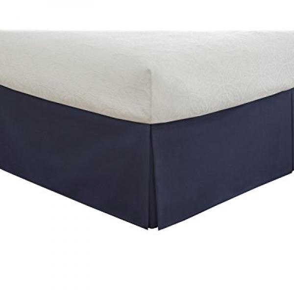 Amib002x79xme Fresh Ideas Tailored Poplin Bedskirt 14 Inch Drop Amib002x79xme Fresh Ideas Tailored Poplin Bedskirt 14 Inch Drop Queen Navy