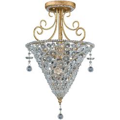 Crystorama Lighting Group Ceiling Lights Sears Crystorama Lighting Group 5900 Bg Clear Signature Semi Flush Ceiling