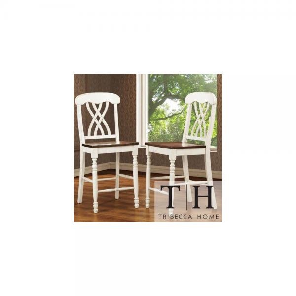 Tribecca Home Mackenzie White Counter Height Chair Set Of 2 Accent Tribecca Home Mackenzie White Counter Height Chair Set Of 2 Accent Chairs Dining Room