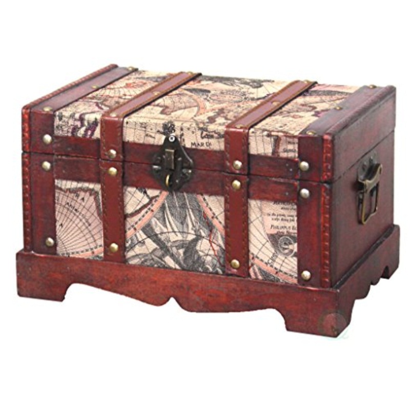 Other Old World Map Ay Trunk Coffee Table Decorative Gifts Old World Map Wooden Trunk