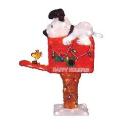 Christmas snoopy productworks animated decoration inch mailbox lit peanuts yard lights pre Peanuts 45in 3d Lighted Animated Snoopy On Mailbox Christmas Decoration