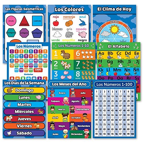 Palace Curriculum Spanish Toddler Learning Poster Kit 9 Palace Curriculum Spanish Toddler Learning Poster Kit 9 Educational Preschool Charts Abc