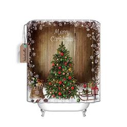 Home Embroidered Palm Tree Fabric Shower Curtain