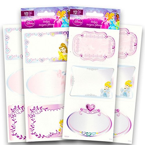 disney name tags disney princess name tag stickers value set for