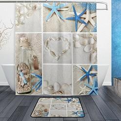 Otc Seashell Sea Shell Beach Shower Curtain Bathroom
