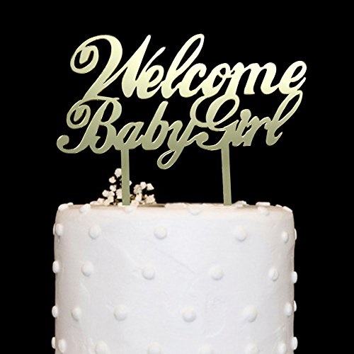 Sweettala Welcome Baby Girl Cake Topper Acrylic Mirror Gold Oh Baby Sweettala Welcome Baby Girl Cake Topper Acrylic Mirror Gold Oh Baby