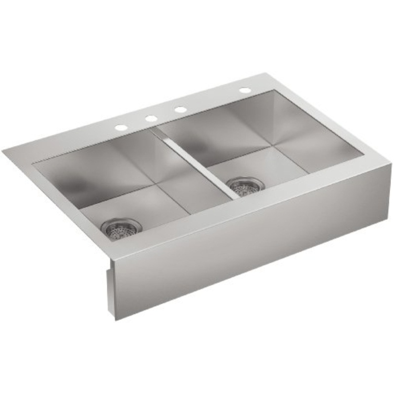 Kohler 3944 4 Na Top Mount Double Equal Stainless Steel