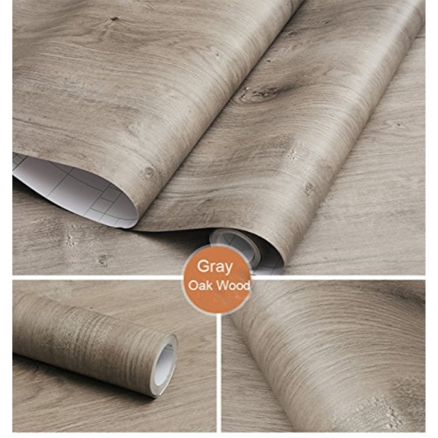 Glow4u Decorative Gray Oak Wood Contact Paper Vinyl Self Adhesive Glow4u Decorative Gray Oak Wood Contact Paper Vinyl Self Adhesive Shelf Drawer Liner For Bathroom Kitchen Cabinets Shelves Table Arts A
