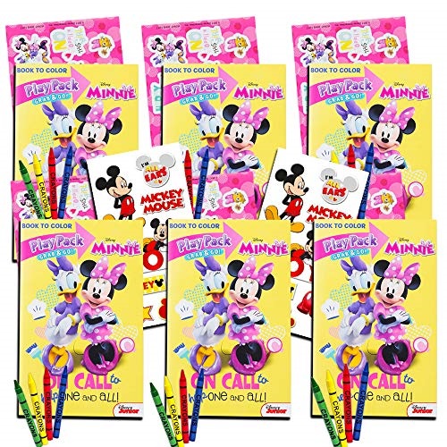Download Minnie Mouse Party Supplies Minnie Mouse Ultimate Party Favors Packs 6 Sets With Stickers Coloring Books And Crayons Party Supplies