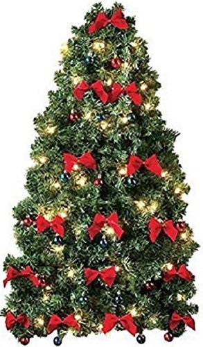 Christmas Plaid Bows Tree Ce As Pre Decorated Wall Hanging Christmas Tree W Red Bowini