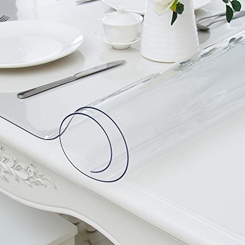 Crystal Clear Plastic Pvc Tablecloth Table Protector Hewaba Dining Table Protector 2mm Thick Crystal Clear Top Plastic Tablecloth Kitchen Room