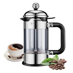 Electric French Press Coffee Maker Ele King French Tea Maker 4 Level Filtered European Style Press 304 Grade Stainless Steel