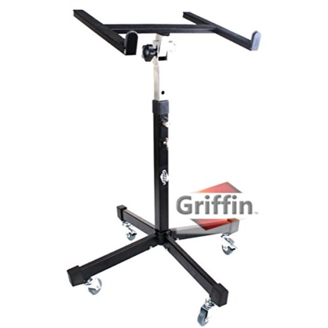 Eleacb004thb4 Mobile Studio Mixer Stand Dj Cart By Griffin Rolling Standing Rack On Casters With Adjustable Height Portable Turntable Prot Eleacb004thb4 Mobile Studio Mixer Stand Dj Cart By Griffin Rolling Standing Rack On Casters With Adjustable Height Portable Turntable Prot