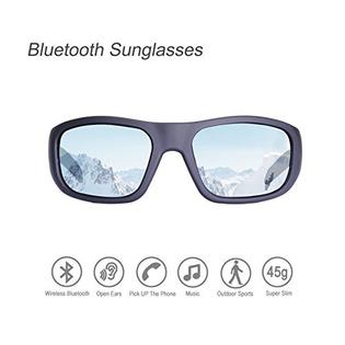 OhO sunshine Waterproof Audio Glasses, Over-Ear Bluetooth Headset with Built-in Microphone, UV400 Blue Light Blocking Healthy Glasses for Gaming, Reading and Computer, Black Frame Blue OhO sunshine Waterproof Audio Glasses, Over-Ear Bluetooth Headset with Built-in Microphone, UV400 Blue Light Blocking Healthy Glasses for Gaming, Reading and Computer, Black Frame Blue