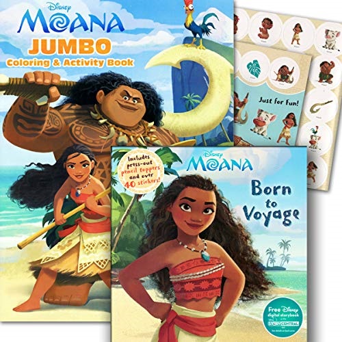 Download Disney Moana Coloring And Stickers Activity Books