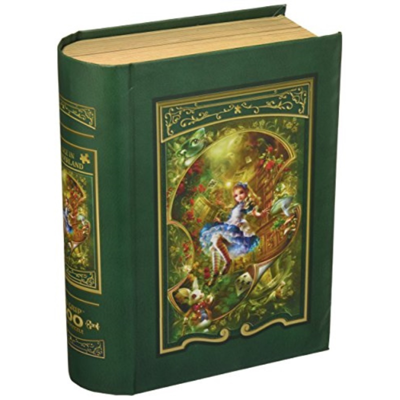 Masterpieces Alice In Wonderland Book Box Ez Grip Jigsaw Puzzle Art By Shu 300 Piece