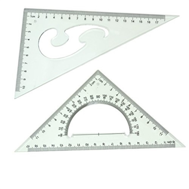 Bronagrand Triangle Ruler Square Set 30 60 And 45 90 Degrees Set Of 2