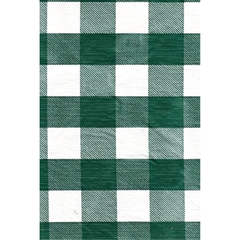 Chf Industries Langdb00vfhshde Green White Check Vinyl Tablecloth With Umbrella Hole And Zipper 70 Round By Umbrella Hole And Zipper 70 Round By Chf, 70 Inch Round Indoor Outdoor Tablecloth With Umbrella Hole