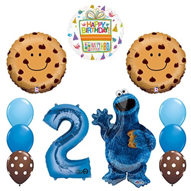 Sesame Street New Cookie Monsters 2nd Birthday Party Supplies And Balloon Decorations