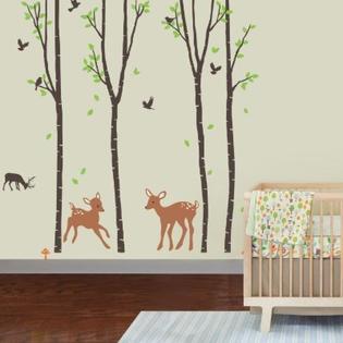 Cherrycreek Decals Giant Wall Sticker Decals Birch Tree Forest With Deers And Flying Birds Baby Trees Are 6 Feet Tall Cherrycreek Decals Giant Wall Sticker Decals Birch Tree Forest With Deers And Flying Birds Baby Trees Are 6 Feet Tall