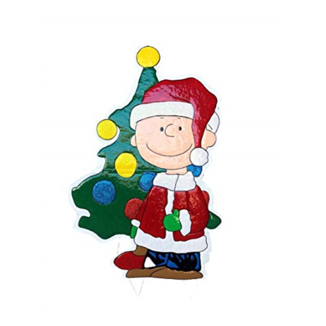 Productworks Product Works 42 Inch Peanuts Metal Charlie Brown With Tree Christmas Decoration Productworks Product Works 42 Inch Peanuts Metal Charlie Brown With Tree Christmas Decoration