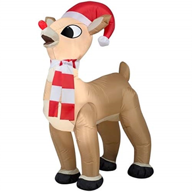Rudolph the Red Nosed Reindeer Gemmy Airblown Inflatable Rudolph