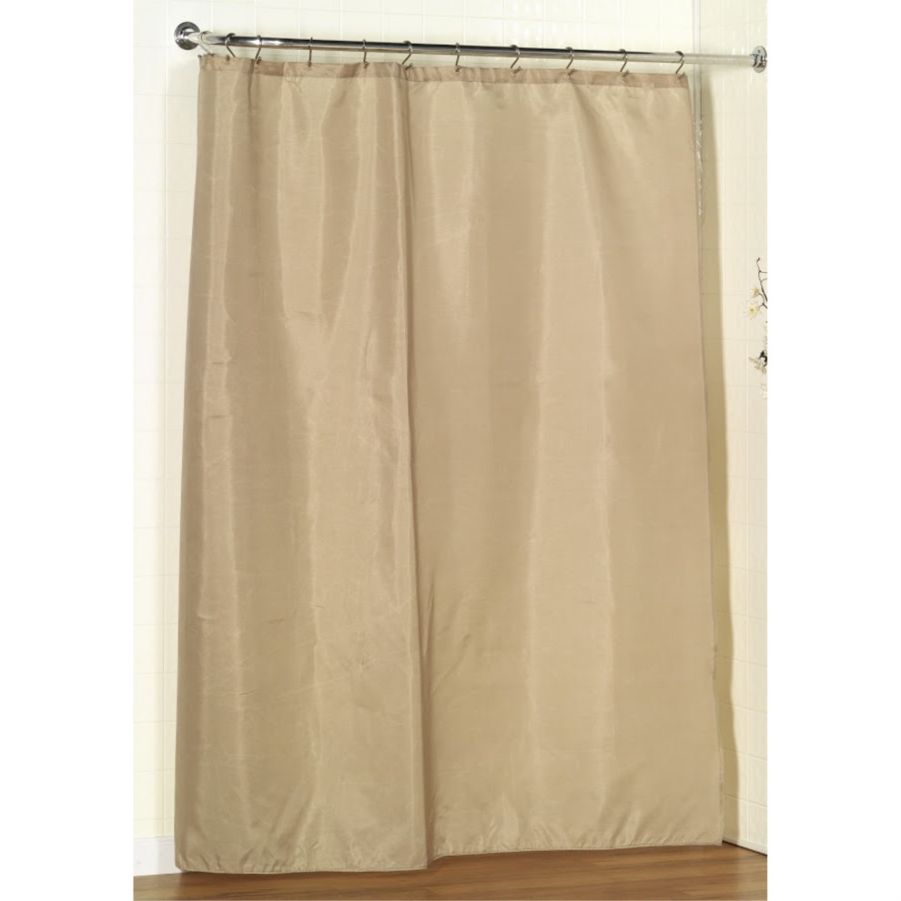 Polyester Fabric Shower Curtain Liner, Weighted Shower Curtain Liner