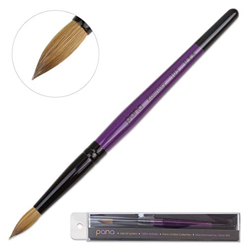 PANA Profession Purple Wood Kolinsky Acrylic Nail Brush (Size: 6, 8, 10, 12, 14, 16, 18, 20, & 22) PANA Brand High End Quality 100% P