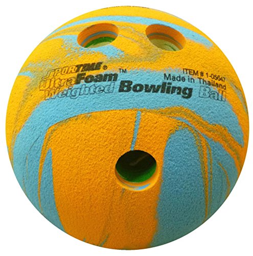 Sportime UltraFoam Bowling Ball, Weighted, Multi-Color, 1 Pound - 019899
