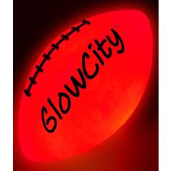 GlowCity Light Up Football-Official Size-High Bright LED Lights-Perfect Glow in The Dark Football-Extra Batteries Included
