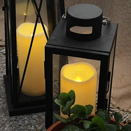 Izan 2 Pack Waterproof Outdoor Flameless Candles With Timer 3 X 7 Battery Operated Electric Led Pillar Candle Set For Gift Home D Battery Operated Electric Led Pillar, Outdoor Flameless Candles With Timer