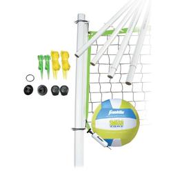 Franklin Sports Volleyball Set - Beach and Backyard Volleyball Net Set - Portable Volleyball Net and Ball Set with Poles and Gro