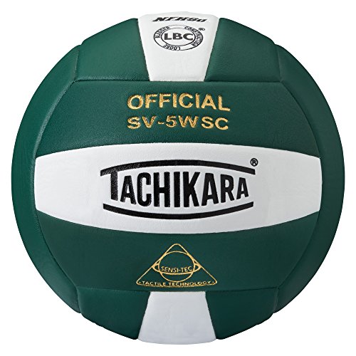 Tachikara Sensi-Tec Composite High Performance Volleyball (White/Darkgreen)