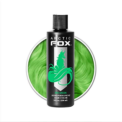 ARCTIC FOX Vegan and Cruelty-Free Semi-Permanent Hair Color Dye (8 Fl Oz, IRIS GREEN)