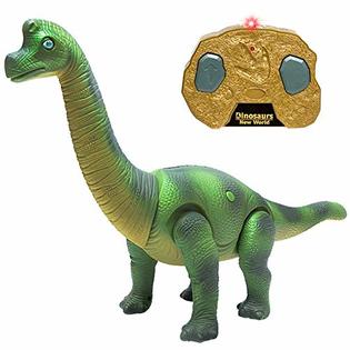 Liberty Imports Dino Planet Remote Control Rc Walking Dinosaur Toy With Shaking Head Light Up Eyes And Sounds Brachiosaurus