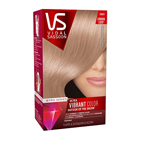 Vidal Sassoon Pro Series London Luxe Permanent Hair Dye, 9WV Mulberry  Street Blonde Hair Color, 1