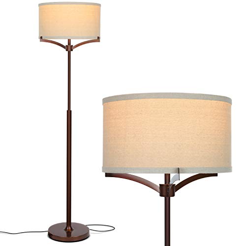 Brightech Liam Asian Lantern Shade Tree Led Floor Lamp Tall Free Standing Pole With 3 Light Tree Led Floor Lamp Tall, Asian Floor Lamp
