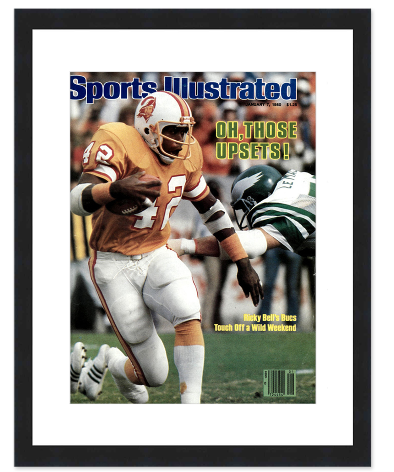 CustomPictureFrames.com Sports Illustrated (1980's) Magazine Display Frame - Acrylic, Backing, and Grey Mat - Fits Magazine Sized 8 1/8"x10 7/8"