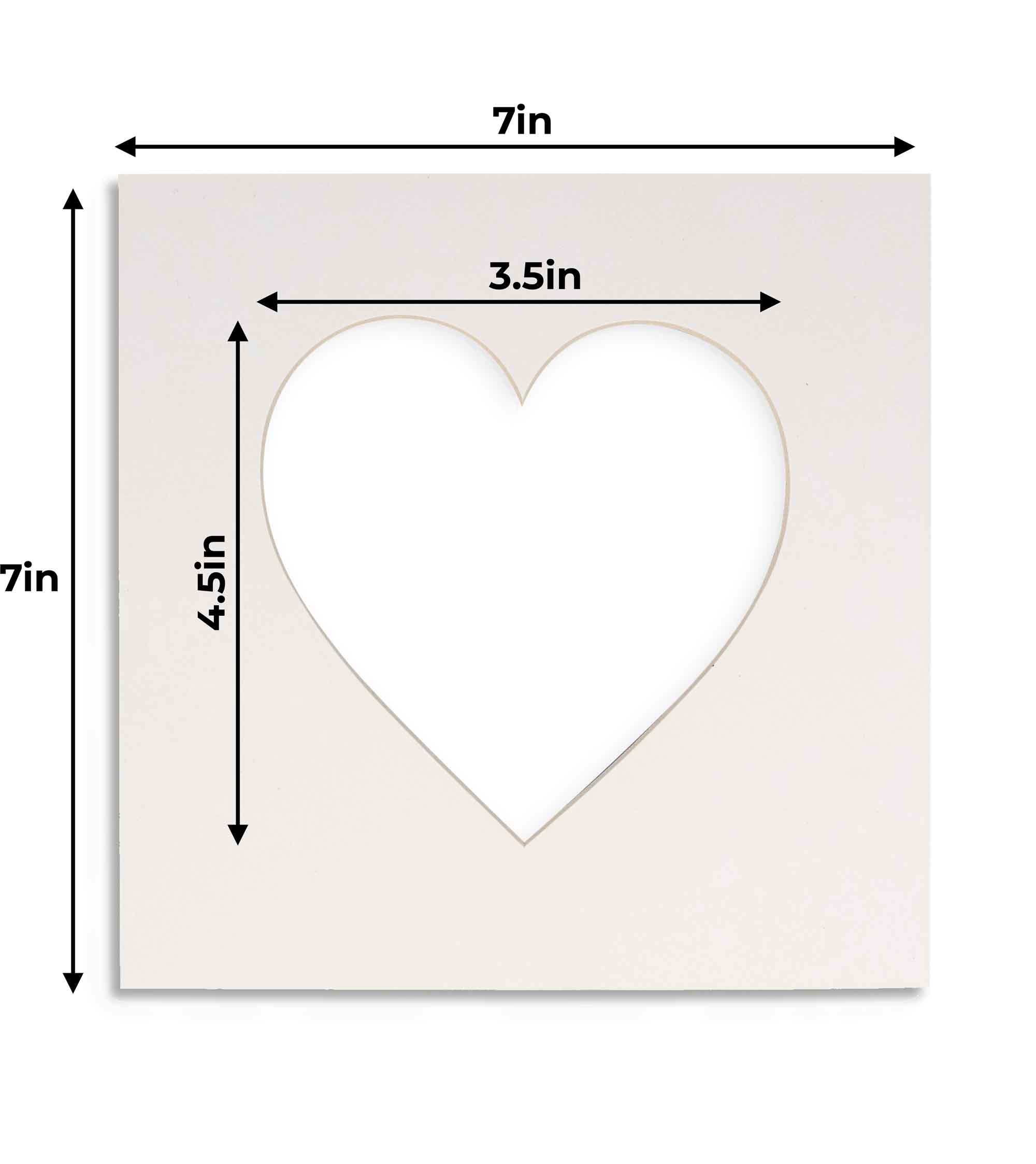 CustomPictureFrames.com Royal Blue Acid Free 7x7 Heart Picture Frame Mat with White Core Bevel Cut for 4x5 Pictures - Fits 7x7 Frame