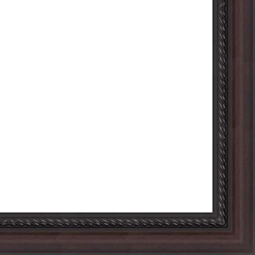 CustomPictureFrames.com Picture Frame Moulding (Wood) - Traditional Mahogany Finish - 2" width - 1/2" rabbet depth
