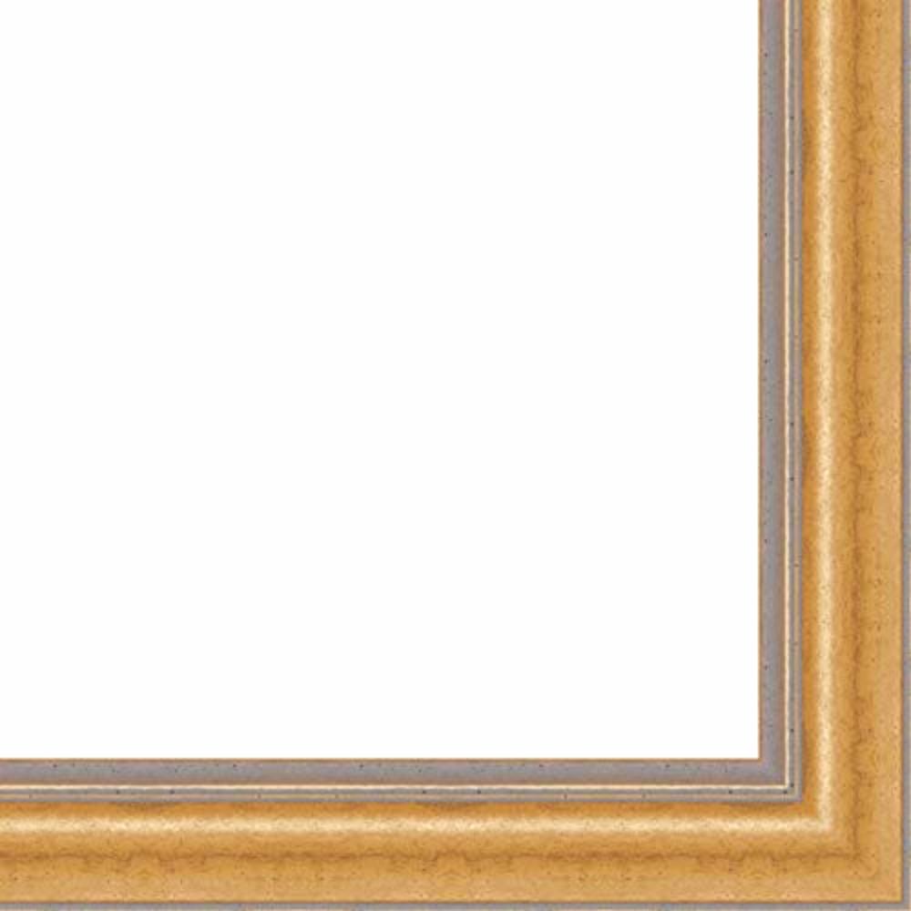 CustomPictureFrames.com Picture Frame Moulding (Wood) - Traditional Gold Finish - 1.25" width - 5/16" rabbet depth